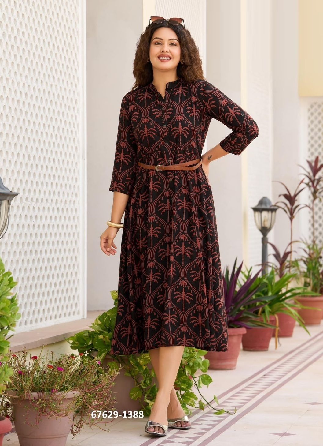 BELT 28 - Catalog # 67629 (Set of 6 Readymade Women's Kurtis / Tops)
