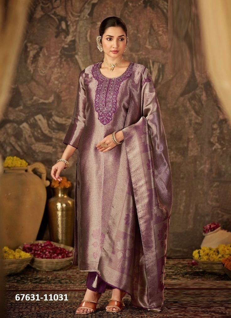 ACCOR - Catalog # 67631 (Set of 4 Semi-Stitched / Un-Stitched Suits) ACCOR - Catalog # 67631 (Set of 4 Semi-Stitched / Un-Stitched Suits)
