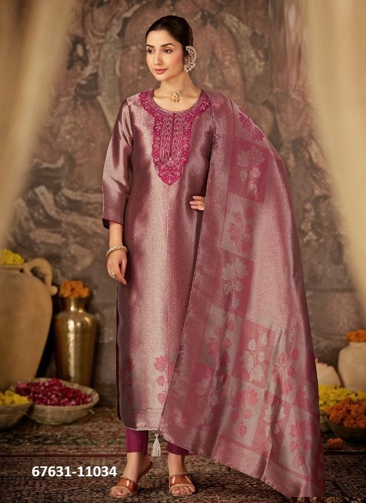 ACCOR - Catalog # 67631 (Set of 4 Semi-Stitched / Un-Stitched Suits) ACCOR - Catalog # 67631 (Set of 4 Semi-Stitched / Un-Stitched Suits)