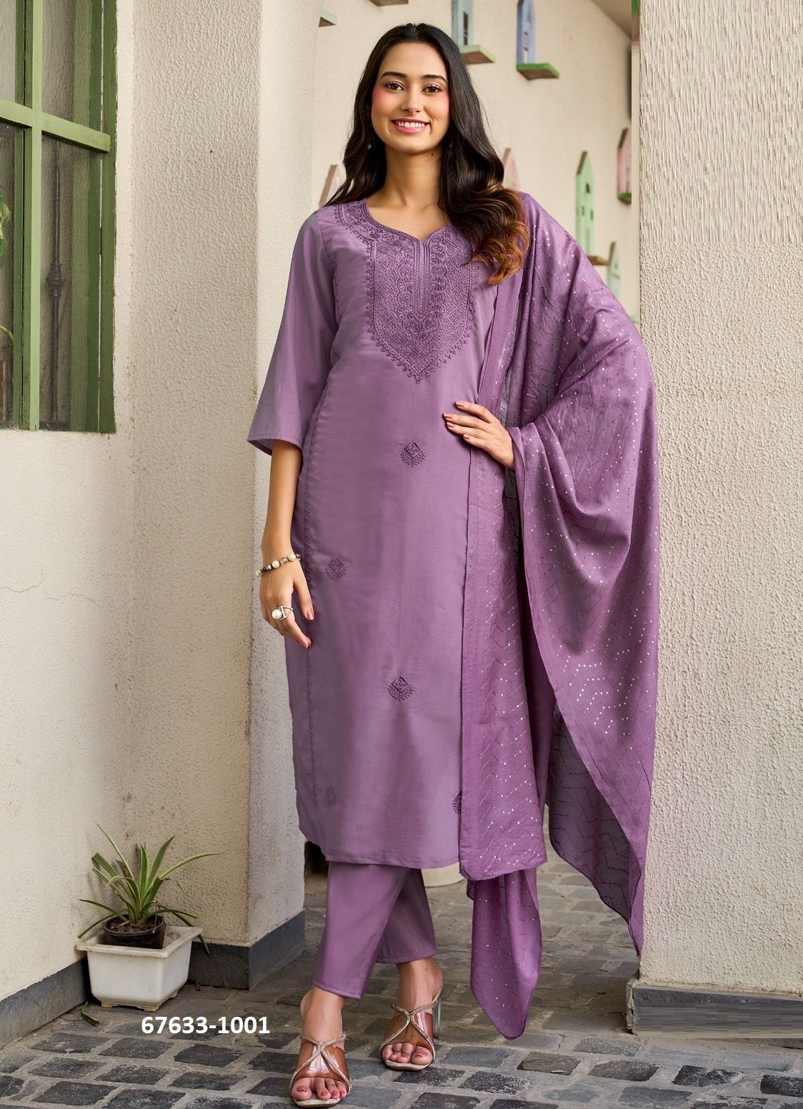 PINKAL 1 - Catalog # 67633 (Set of 6 Readymade Salwar Suits) PINKAL 1 - Catalog # 67633 (Set of 6 Readymade Salwar Suits)