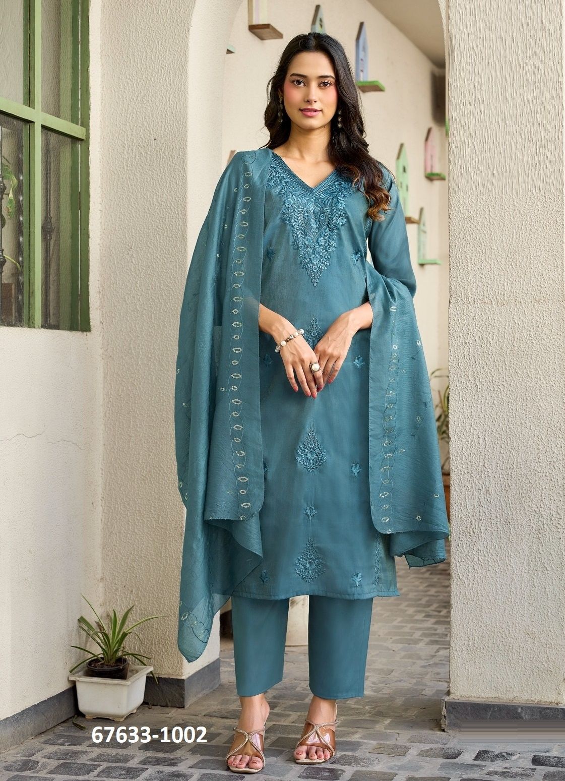 PINKAL 1 - Catalog # 67633 (Set of 6 Readymade Salwar Suits) PINKAL 1 - Catalog # 67633 (Set of 6 Readymade Salwar Suits)