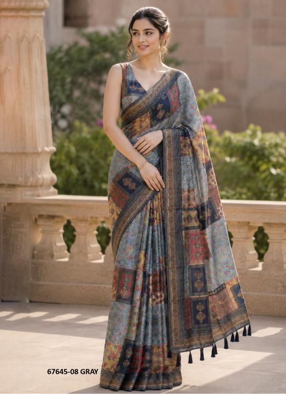 POSITION PRINT - Catalog # 67645 (Set of 4 Sarees) POSITION PRINT - Catalog # 67645 (Set of 4 Sarees)