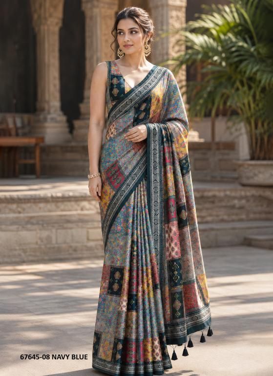 POSITION PRINT - Catalog # 67645 (Set of 4 Sarees) POSITION PRINT - Catalog # 67645 (Set of 4 Sarees)