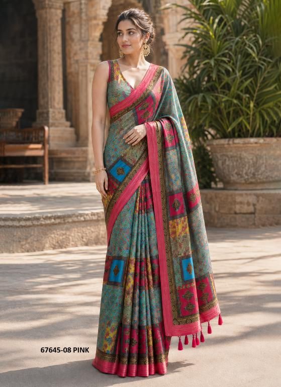 POSITION PRINT - Catalog # 67645 (Set of 4 Sarees) POSITION PRINT - Catalog # 67645 (Set of 4 Sarees)