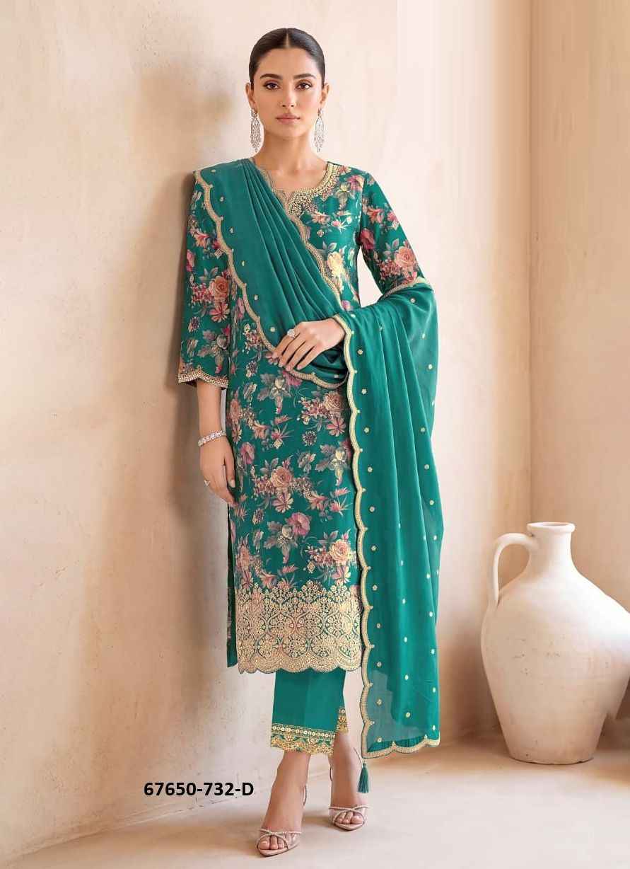 ZEVAR - Catalog # 67650 (Set of 4 Readymade Salwar Suits)