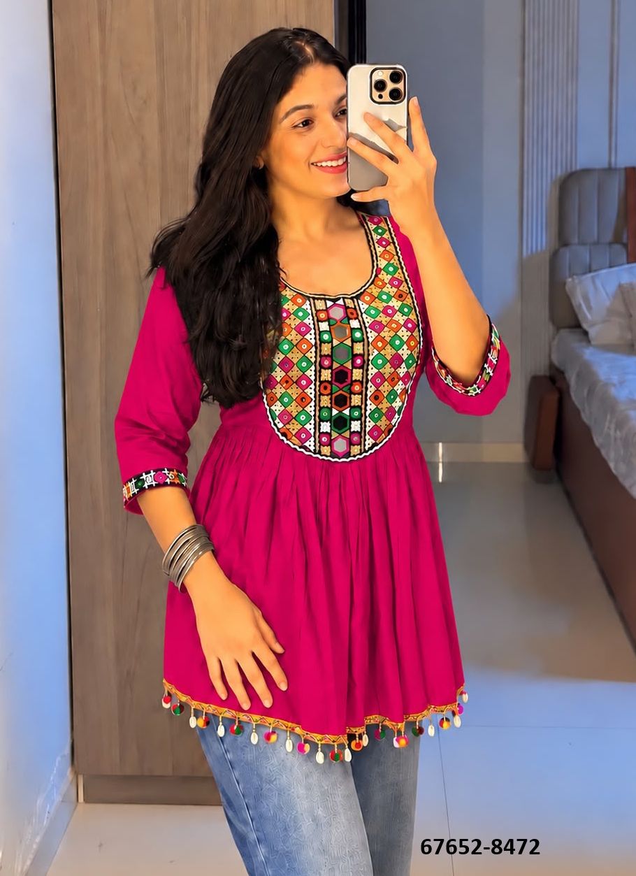 UTSAV-E-NAVRATRI - Catalog # 67652 (Set of 4 Readymade Women's Kurtis / Tops)