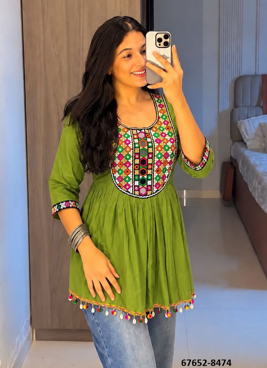 UTSAV-E-NAVRATRI - Catalog # 67652 (Set of 4 Readymade Women's Kurtis / Tops)