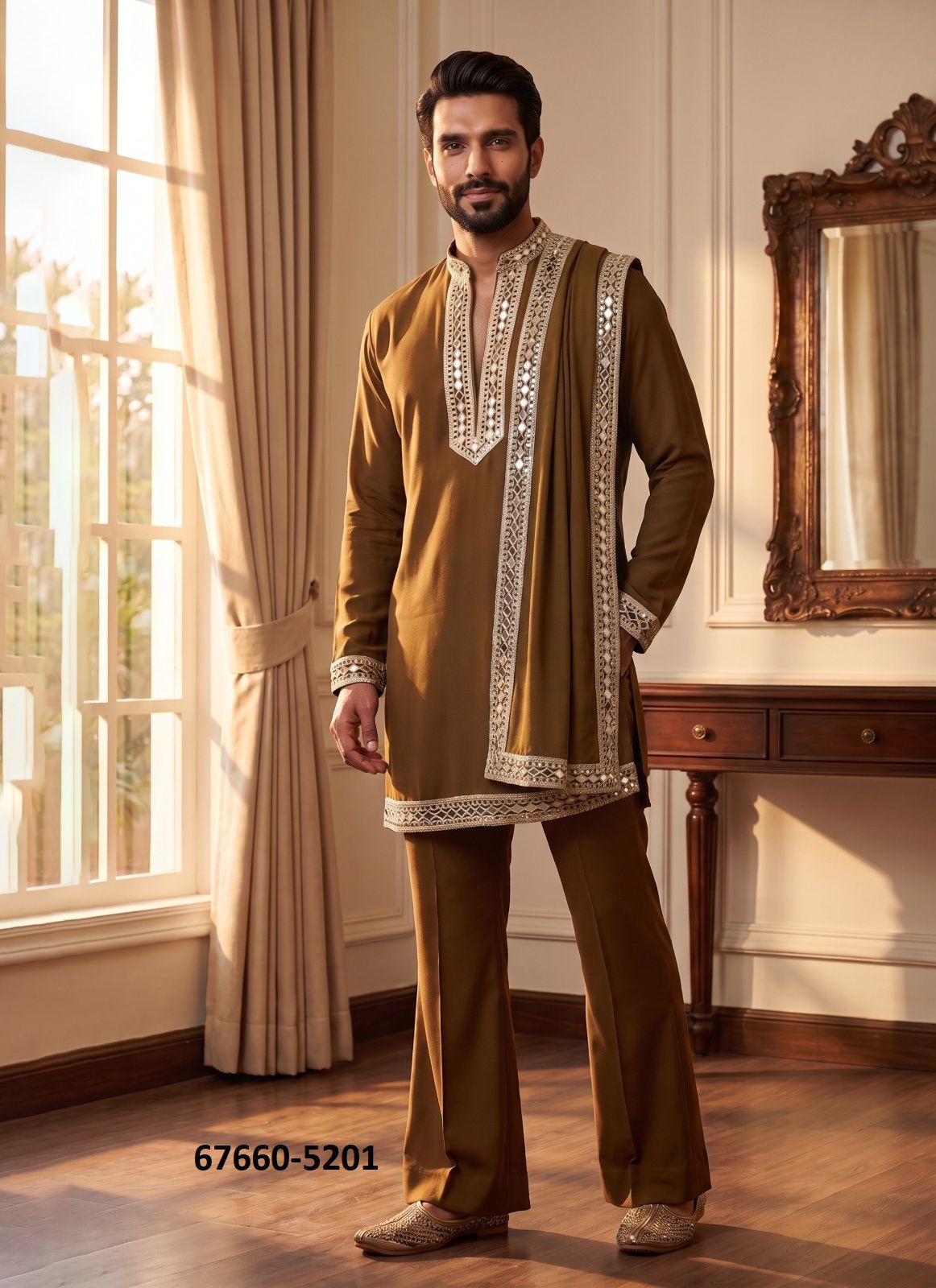 LACHAKA MIRROR - Catalog # 67660 (Set of 4 Men's Ethnic Wear) LACHAKA MIRROR - Catalog # 67660 (Set of 4 Men's Ethnic Wear)