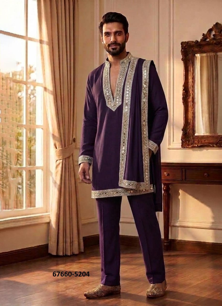 LACHAKA MIRROR - Catalog # 67660 (Set of 4 Men's Ethnic Wear) LACHAKA MIRROR - Catalog # 67660 (Set of 4 Men's Ethnic Wear)