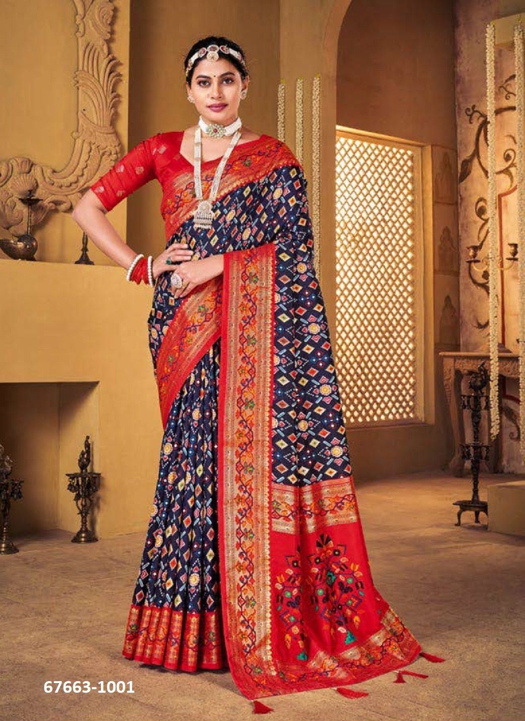 PATOLA KING - Catalog # 67663 (Set of 10 Sarees) PATOLA KING - Catalog # 67663 (Set of 10 Sarees)