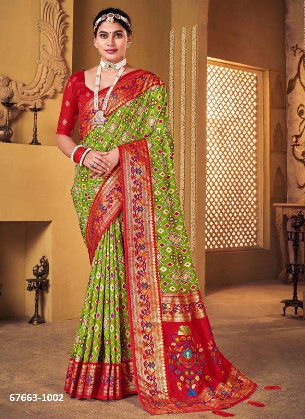 PATOLA KING - Catalog # 67663 (Set of 10 Sarees) PATOLA KING - Catalog # 67663 (Set of 10 Sarees)