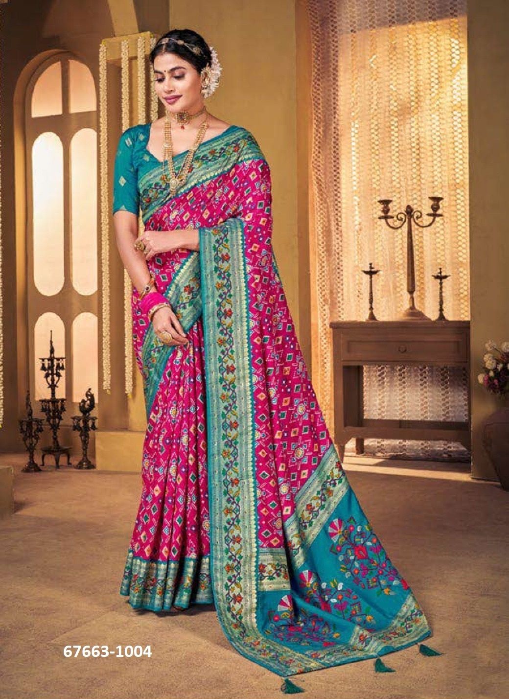 PATOLA KING - Catalog # 67663 (Set of 10 Sarees) PATOLA KING - Catalog # 67663 (Set of 10 Sarees)