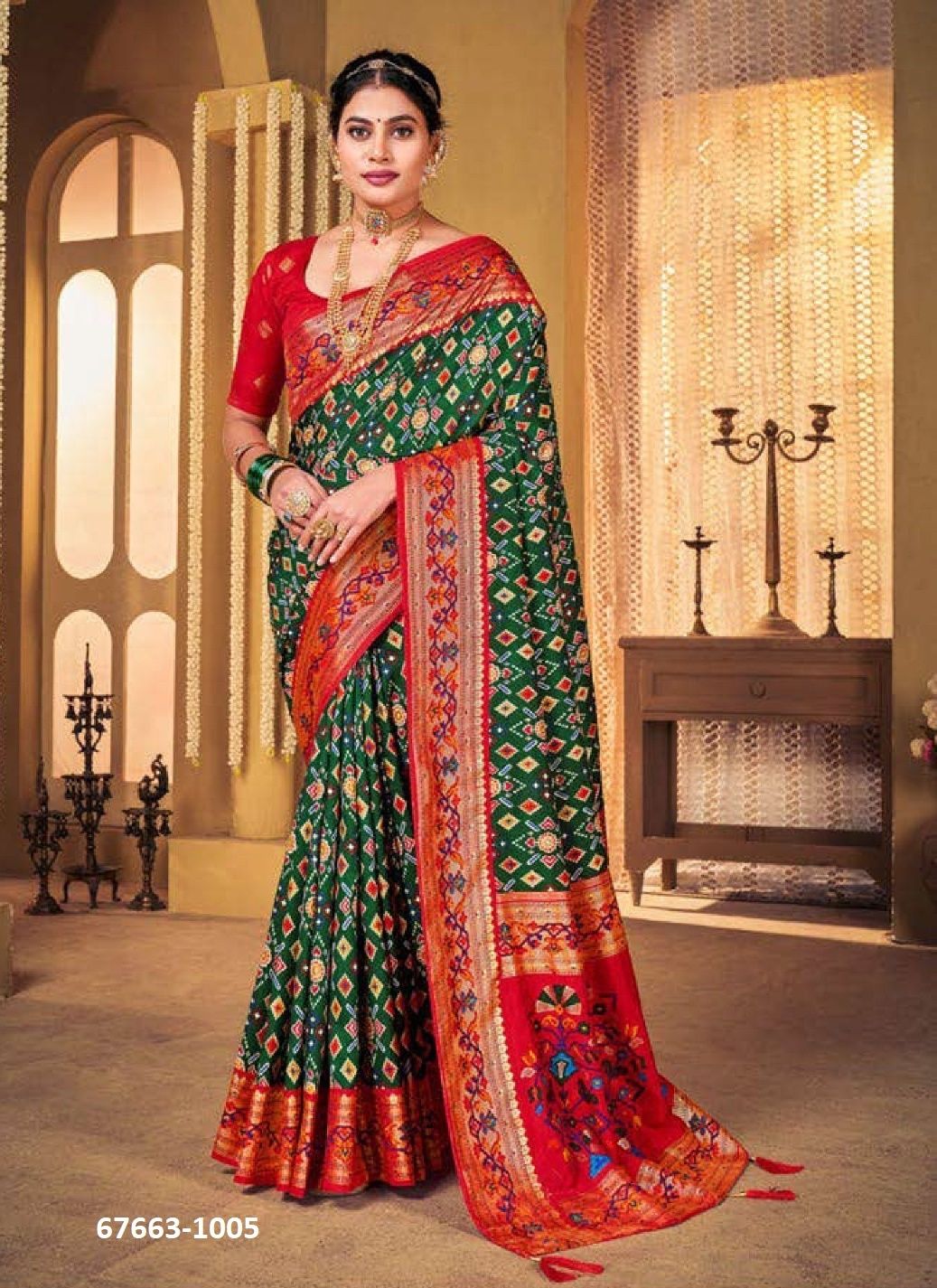 PATOLA KING - Catalog # 67663 (Set of 10 Sarees) PATOLA KING - Catalog # 67663 (Set of 10 Sarees)