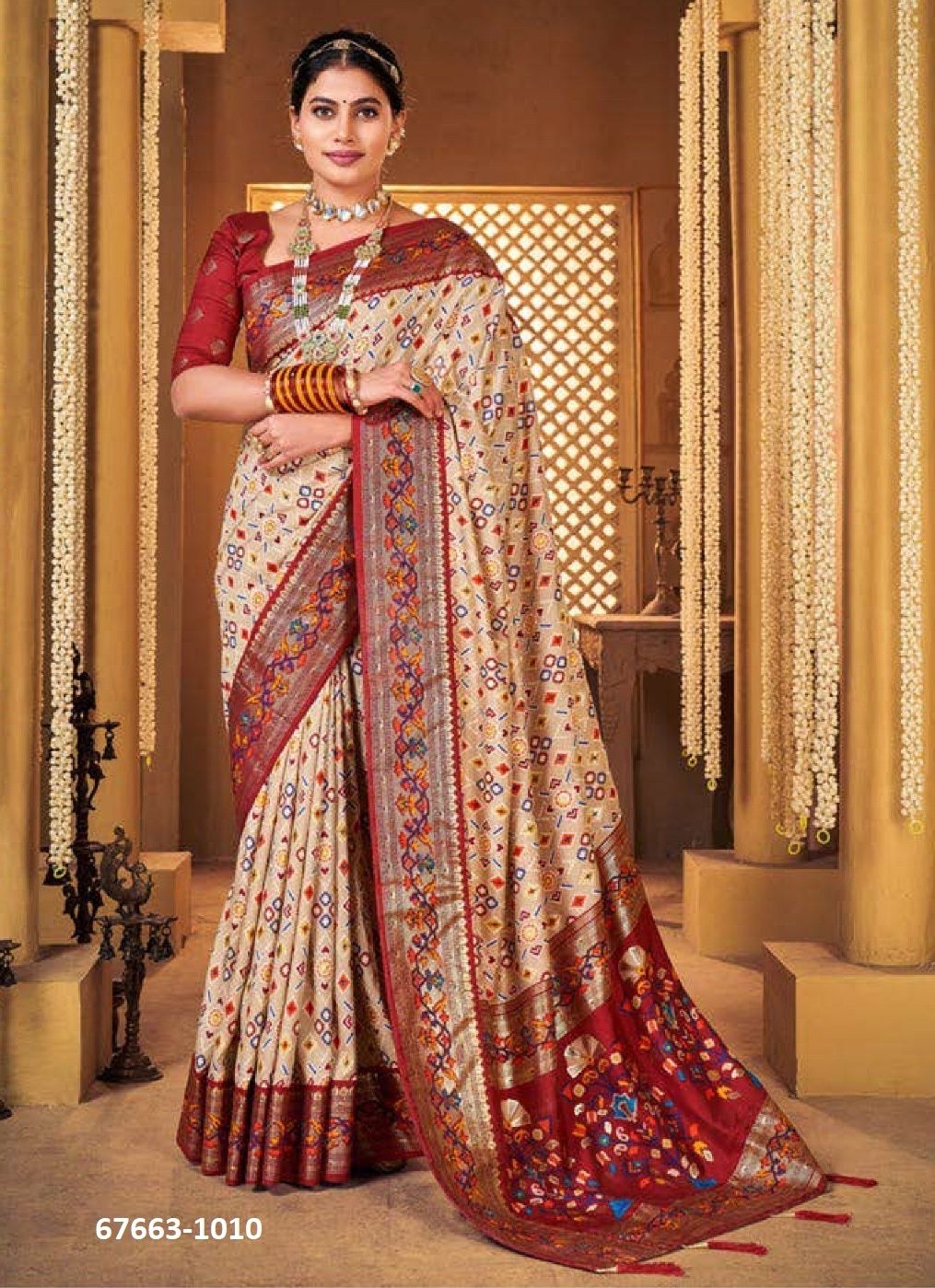 PATOLA KING - Catalog # 67663 (Set of 10 Sarees) PATOLA KING - Catalog # 67663 (Set of 10 Sarees)