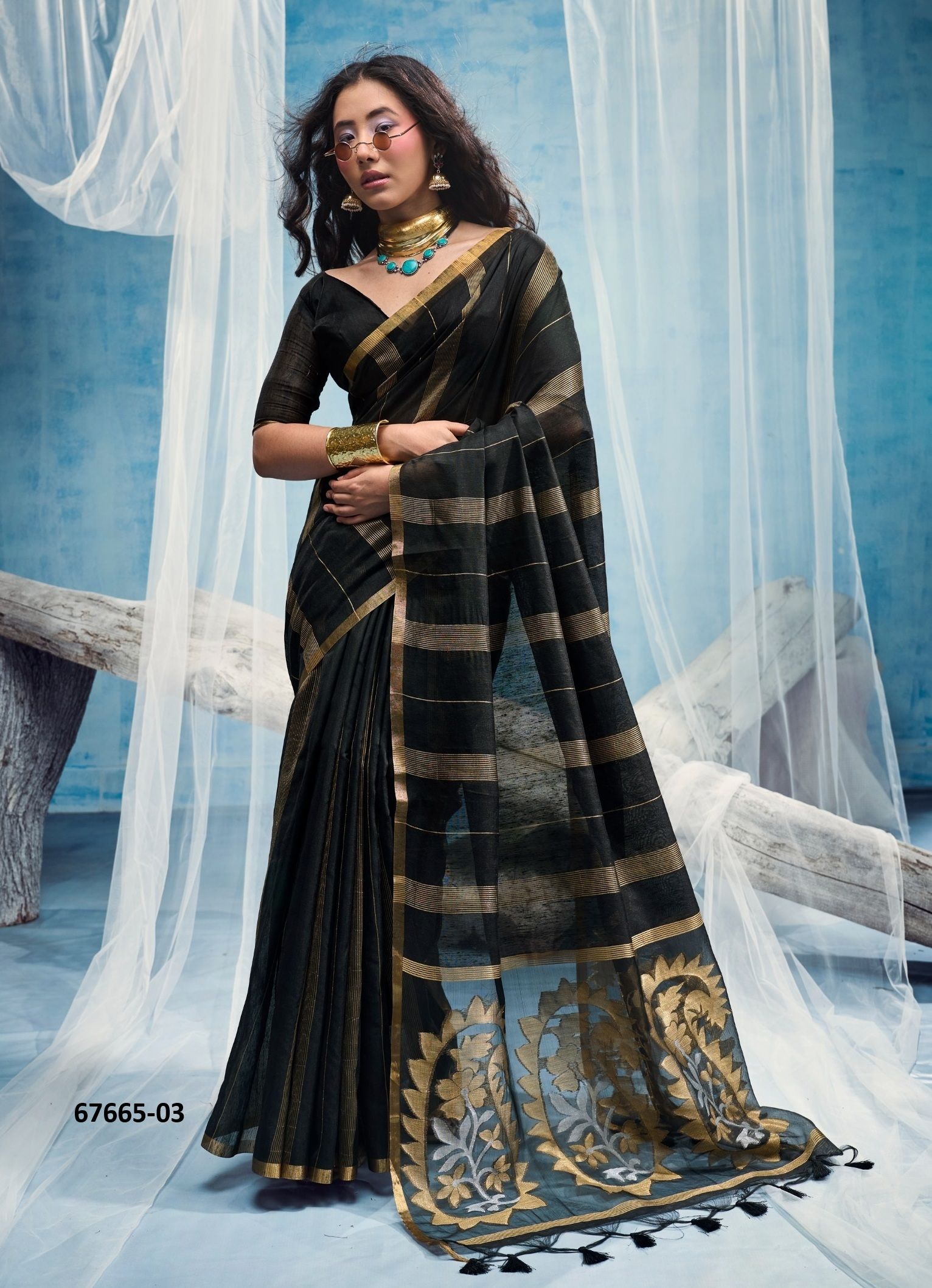 ARPREET - Catalog # 67665 (Set of 4 Sarees) ARPREET - Catalog # 67665 (Set of 4 Sarees)
