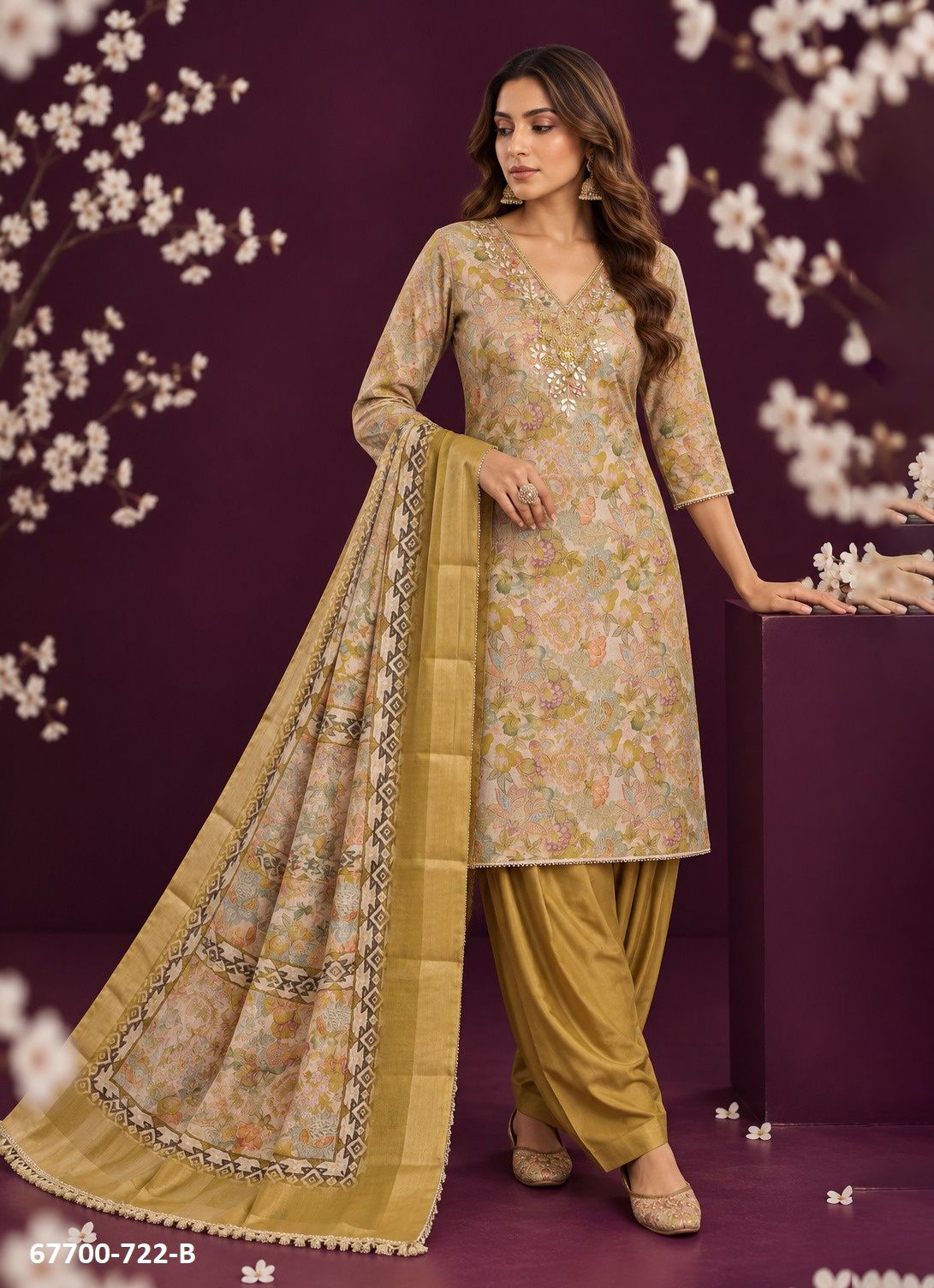 AAKARSHAN - Catalog # 67700 (Set of 4 Readymade Salwar Suits)
