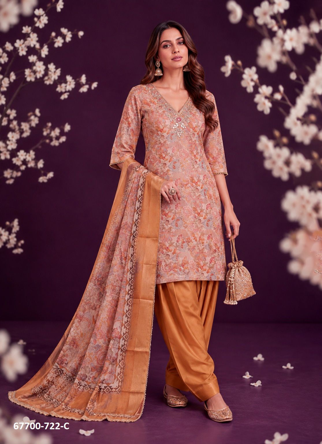 AAKARSHAN - Catalog # 67700 (Set of 4 Readymade Salwar Suits)