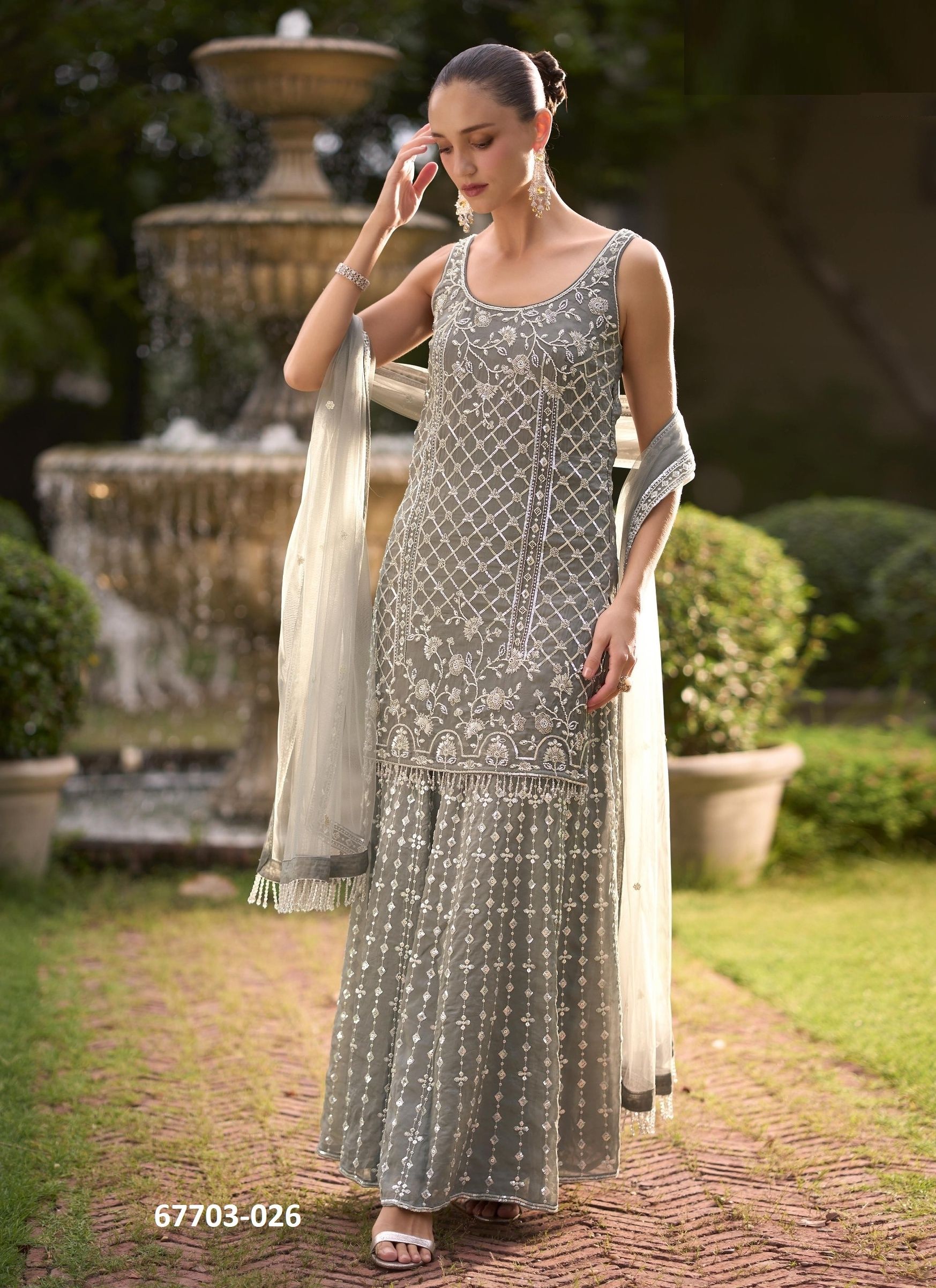 MARSH-MELLOW - Catalog # 67703 (Set of 4 Readymade Salwar Suits)