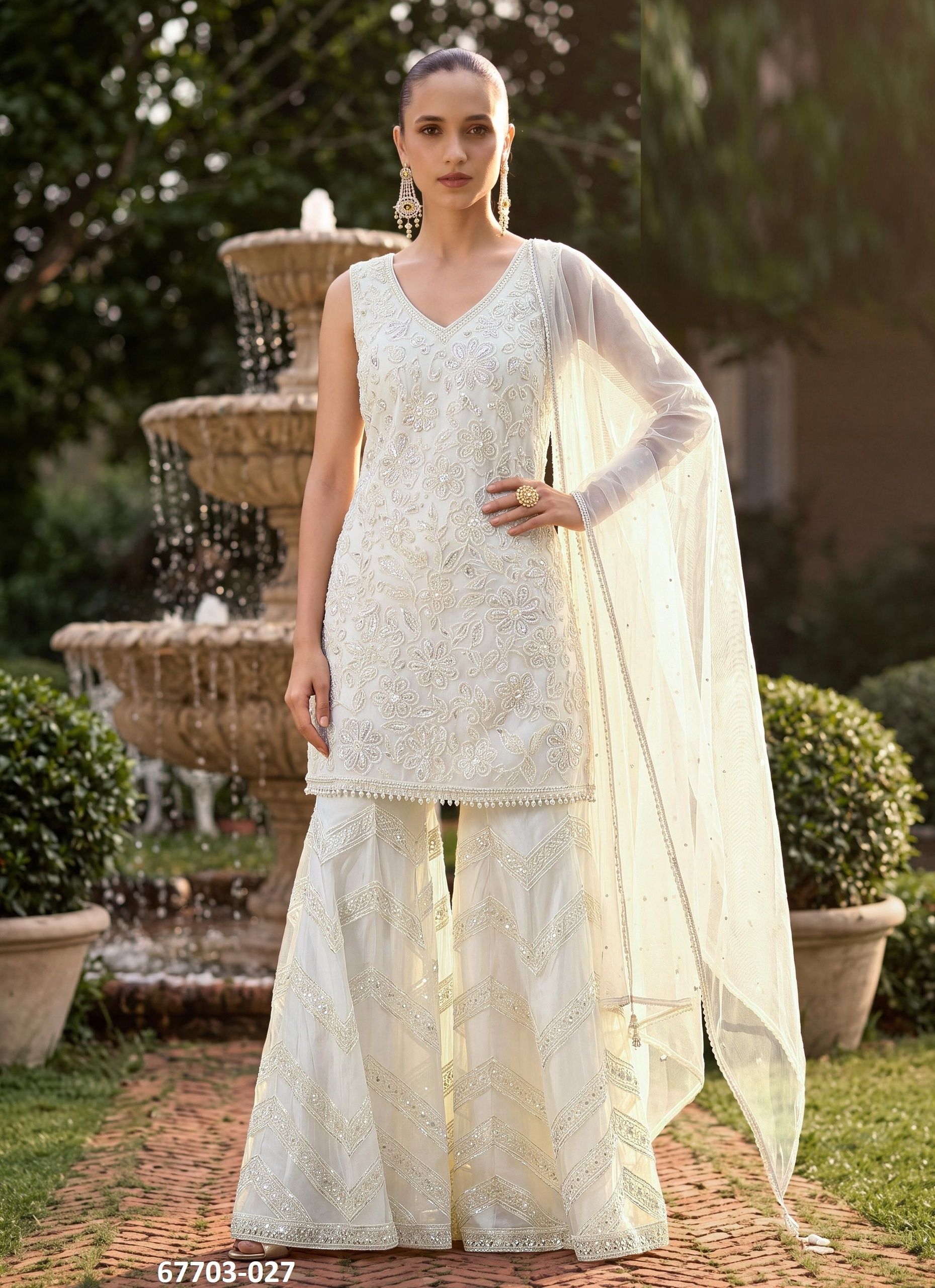 MARSH-MELLOW - Catalog # 67703 (Set of 4 Readymade Salwar Suits)