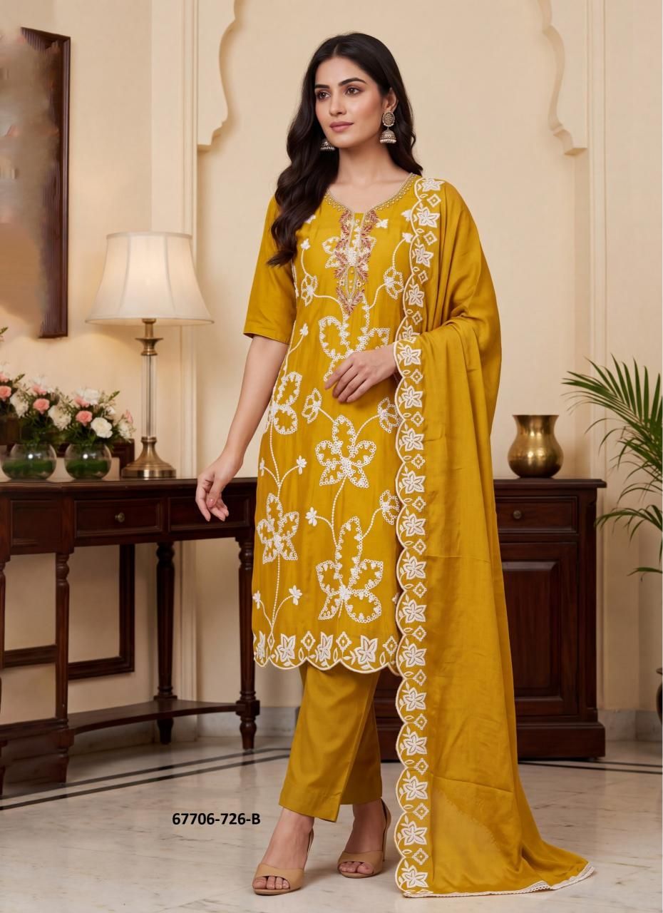PIYA - Catalog # 67706 (Set of 4 Readymade Salwar Suits)
