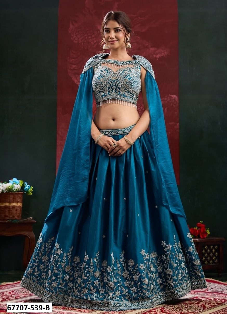AMETHI - Catalog # 67707 (Set of 2 Readymade Lehengas) AMETHI - Catalog # 67707 (Set of 2 Readymade Lehengas)