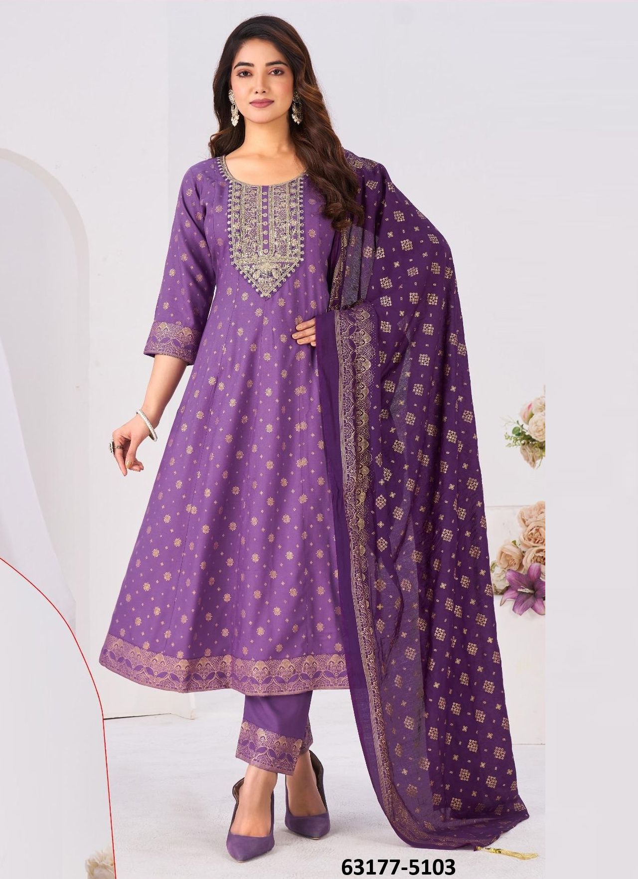NOOR JAHAN - Catalog # 63177 (Set of 6 Readymade Salwar Suits) by Blue Hills NOOR JAHAN - Catalog # 63177 (Set of 6 Readymade Salwar Suits) by Blue Hills