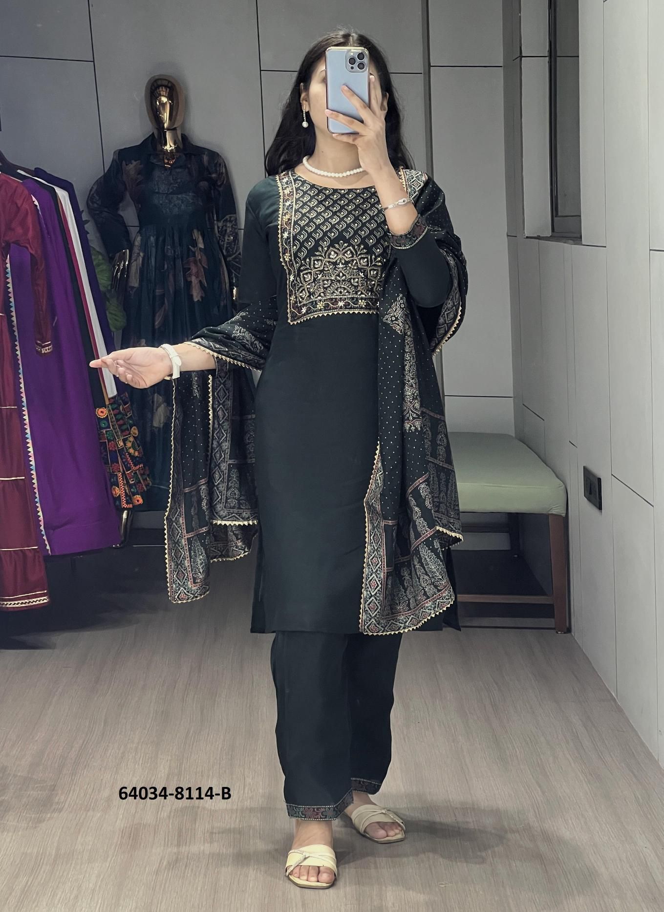 SERIES 8114 - Catalog # 64034 (Set of 2 Readymade Salwar Suits) by Desi Muse SERIES 8114 - Catalog # 64034 (Set of 2 Readymade Salwar Suits) by Desi Muse