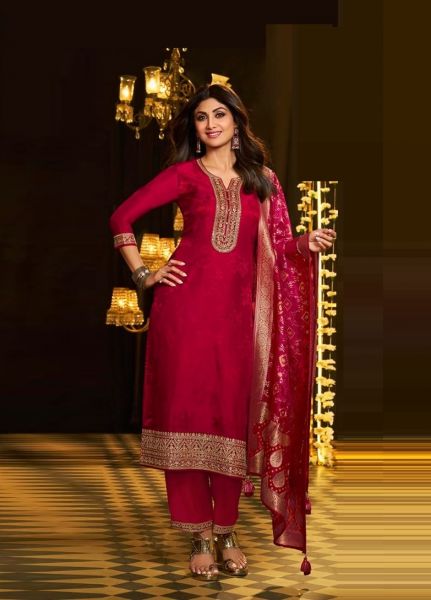 KARWA CHAUTH EXCLUSIVE - CATALOG # 48693 (SET OF 4 READYMADE SUITS)
