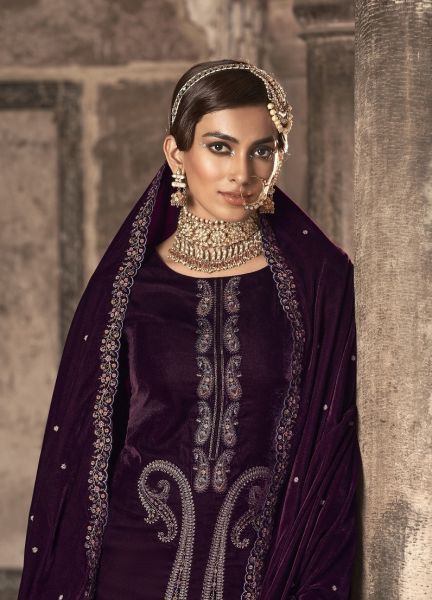 TAABIR - CATALOG # 49298 (SET OF 6 SEMI-STITCHED SUITS)