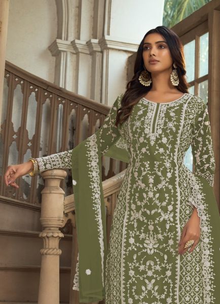 COLORS OF KHWAAB 1011 - CATALOG # 49519 (SET OF 15 SEMI-STITCHED SUITS)