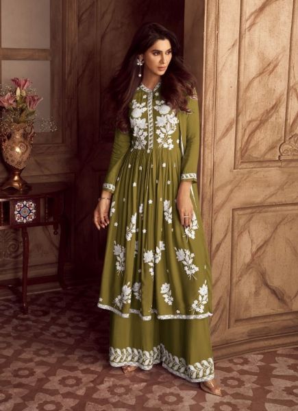 LAKHNAVI 4 NEW COLOR - CATALOG # 51001 (SET OF 5 READYMADE SUITS)