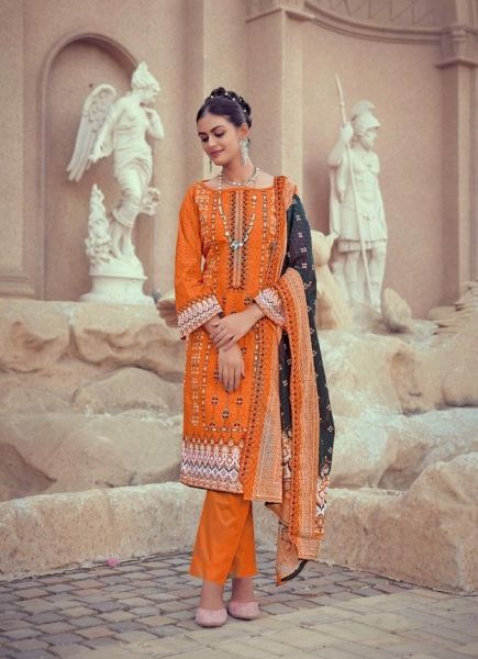 BIN SAEED 5 - CATALOG # 51119 (SET OF 6 UN-STITCHED SUIT MATERIALS)